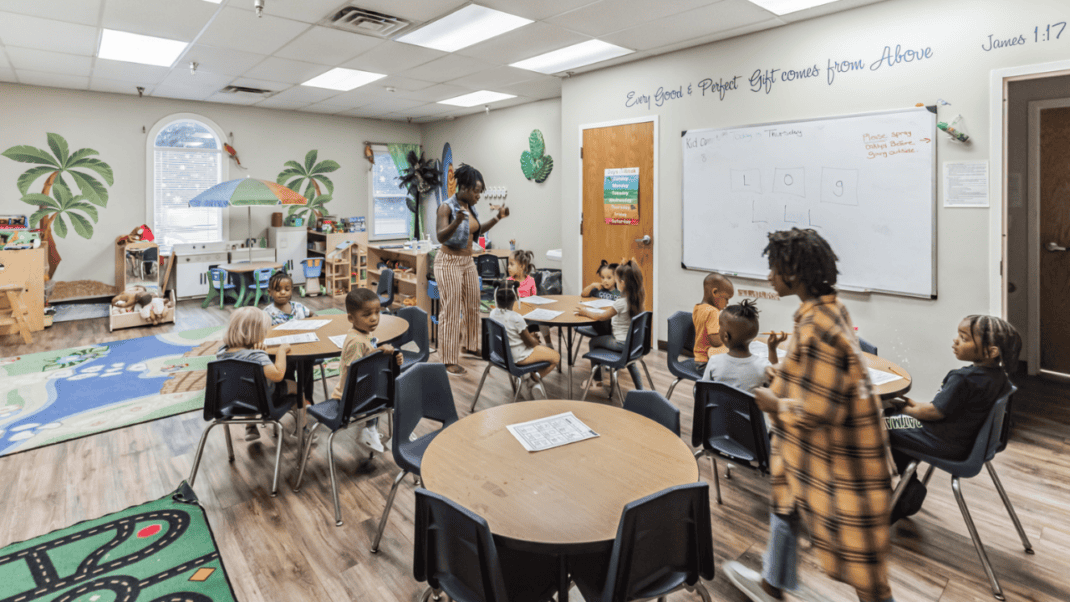 Children in a classroom